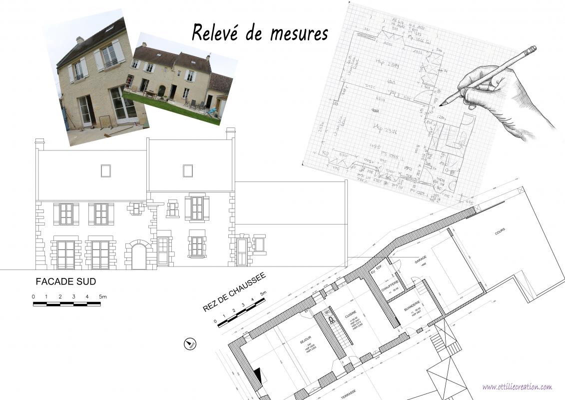 Relevé de mesures et plans de chantier