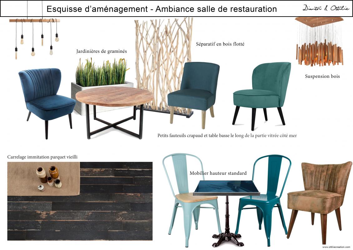 Etude - Restaurant - Côte de nacre - Calvados - Planche d'ambiance