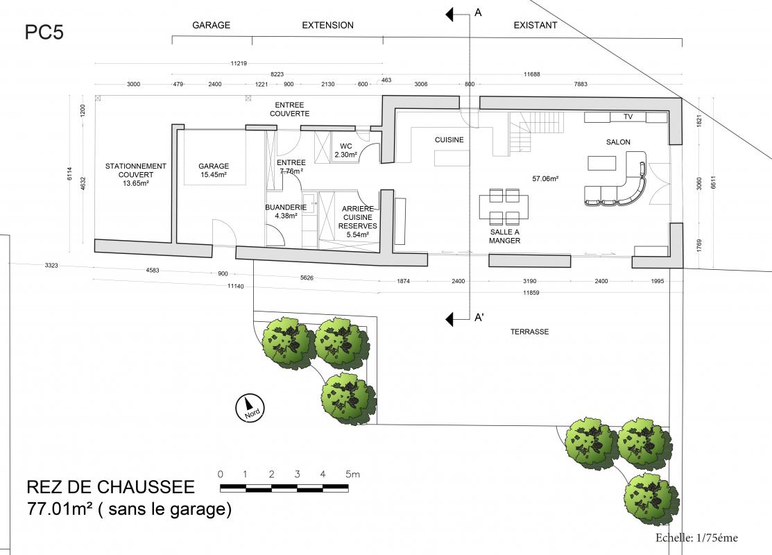 Plan du rez de chaussée