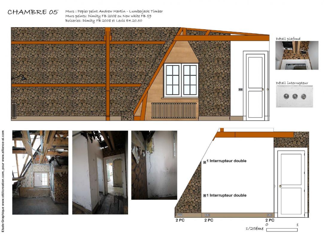 Relevé de mesures d'une chambre pour exemple